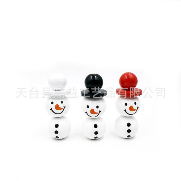 Wholesale Christmas Wooden Beads Snowman Beads