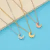 304 Stainless Steel Star Moon Heart Shape PVD Coated 18K Real Gold Plated Simple Style Waterproof Non Tarnish Rose Gold Gold Silver Pendant Necklace