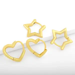 Wholesale Fashion Heart Plating Copper No Inlaid Copper Earrings