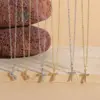 Wholesale Elegant Simple Style Cross Infinity Copper 14k Gold Plated White Gold Plated Zircon Pendant Necklace In Bulk