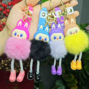 Wholesale Cross-Border Popular Internet Celebrity Plush Little Sheep Keychain Pendant Couple Car Bag Keychain Pendant Gift