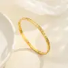 PVD Coated Real Gold Plated 18K Gold Geometric Star Titanium Steel Casual Elegant Waterproof Non Tarnish Titanium Steel Bangle