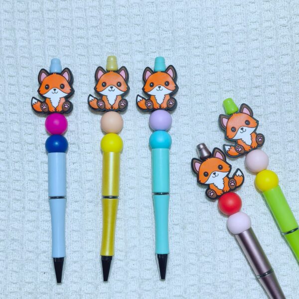 Wholesale Cross-Border Hot-Selling New Products: Little Fox Silicone Cartoon Beads Beads Factory Wholesale Ready Stock