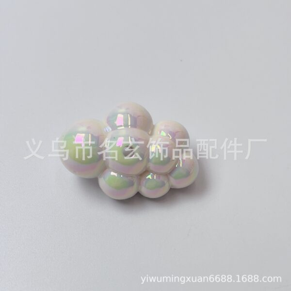 Wholesale Acrylic electroplating non-peeling vertical hole cloud beaded diy cloud mobile phone hanging chain car hanging beaded pen accessories
