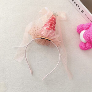 Sequin pink hat-headband