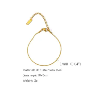 Zhslg06 (Flat S Bracelet) / 18K Vacuum Vapor Plating