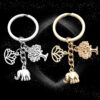Wholesale Cross-border Amazon New Ancient Silver Drop Oil Key Accessories Creative Bag Keychain Jewelry Pendant Factory