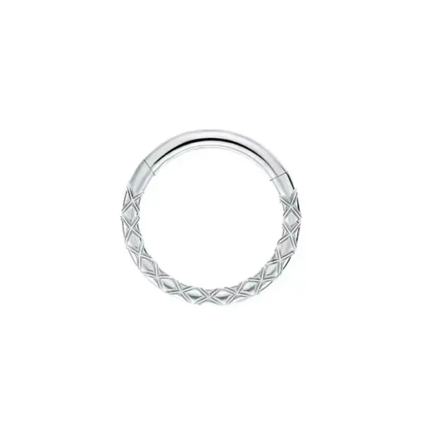 Wholesale 1 Piece Nose Rings & Studs Princess Sexy Pastoral Round Pure Titanium Plating Inlay Zircon White Gold Plated Gold Plated Nose Rings & Studs Nose Pin