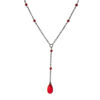 Wholesale Retro Gothic dripping blood tassel niche sweet cool metal drop necklace