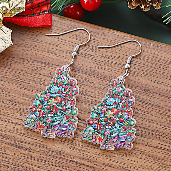 oly-b8fdc5e1d4d2bf35adb9dd290f806ab9 Wholesale Christmas gift box, candy lights, Christmas tree pendant earrings, acrylic earrings, gifts