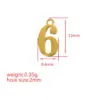 Wholesale PVD Coated 18K Gold Real Gold Plated Number Stainless Steel Simple Style Waterproof Non Tarnish