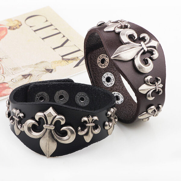 Wholesale rivet leather bracelet alloy accessories punk jewelry