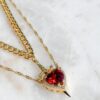Wholesale New Creative One Arrow Through Heart Couple Pendant suit Love Dagger Diamond Clavicle Chain Valentine's Day Gift Necklace