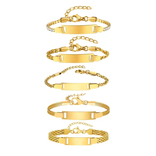 Simple Style Solid Color Butterfly 304 Stainless Steel Girl'S Adults Bracelets