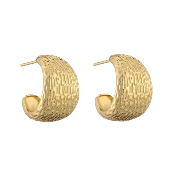 1 Pair Ig Style Vintage Style French Style C Shape Water oplets Irregular Plating Copper 18k Gold Plated Ear Studs