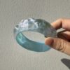 Wholesale Blue Sparkling Water Ripple Round Resin Bracelet