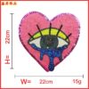 Wholesale Personalized exquisite flower heart-shaped eye clothing aessories sequin embroidery jewelry sequin embroidery cloth patch factory direct sply