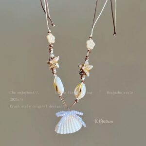 Brown shell necklace