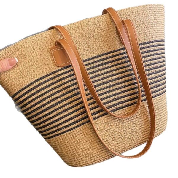 oly-b9292657fdb74c034af420e3b1ed7563 Wholesale Straw Bag Women's Summer Handbag Seaside Tote Bag Large Capacity Woven Shoulder Bag Rattan Straw Bag Bucket Bag Trendy