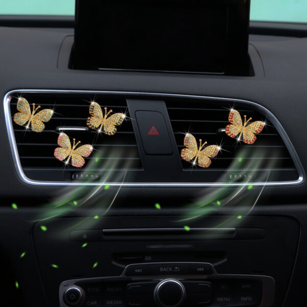 oly-b9388eb29cb6eeb6beb4fb01eb3dc4dd Wholesale Fashion car interior perfume clip exquisite butterfly diamond air conditioning air outlet goddess temperament car aromatherapy clip