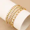Wholesale Elegant Fashion Ultra Shiny Full Diamond Bracelet Women Stainless Steel Adjustable Bracelets Multiple Styles Round Oval Rectangle