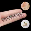 1 Piece Copper Zircon Ear Cartilage Rings & Studs Star Eye Flower Waterproof Non Tarnish Surgical Steel