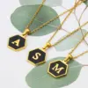 Titanium Steel Simple Style Plating Letter Necklace