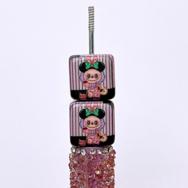 Wholesale Autumn/Winter Color Cartoon Vertical Hole Square Beaded String