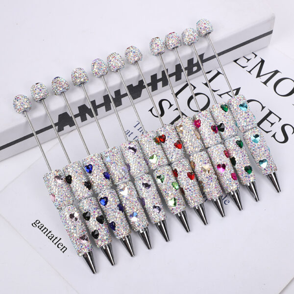 Wholesale Colorful Love Full Diamond Bead Pen