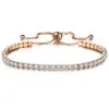 Wholesale Fashion Geometric Copper Inlay Zircon Bracelets 1 Piece