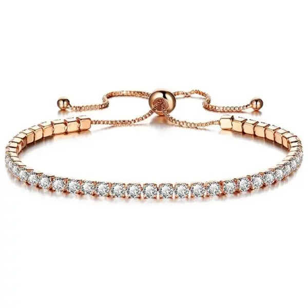Wholesale Fashion Geometric Copper Inlay Zircon Bracelets 1 Piece
