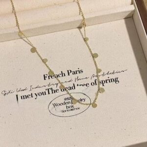 Gold Retro Round Necklace L0005XB