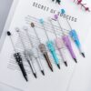 Wholesale DIY Pearl Gypsophila Beaded Pen Educational Sugar Ball Pen Handmade Beaded Cute Gift Pen Ready for