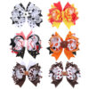Wholesale Sports Ball Children's Hair Multi-layer Rib Ribbon Bow Hairpin Baby Sports