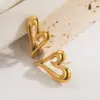 Wholesale 1 Pair Basic Sweet Commute Heart Shape Plating 304 Stainless Steel 18K Gold Plated Ear Studs