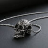 Wholesale Retro Hip Hop Stainless Steel Skull Necklace Women Men's Domineering Skull Pendant Necklace Bohemian Style Jewelry