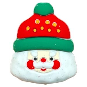 Christmas - Santa Claus Head - Z (White + Glitter)