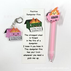 0.38mm / Trash box ballpoint pen set-pink