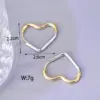 PVD Coated Real Gold Plated 18K Gold Heart 304 Stainless Steel Titanium Steel Waterproof Non Tarnish Earrings