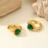 Wholesale 1 Pair Casual Elegant Heart Shape Inlay 304 Stainless Steel Zircon 18K Gold Plated Earrings