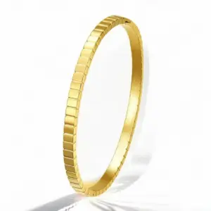 40-B-8 Gold Bracelet Plaid