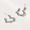 Wholesale PVD Coated Real Gold Plated 18K Gold Heart Shape 304 Stainless Steel Simple Style Waterproof Non Tarnish Ear Studs