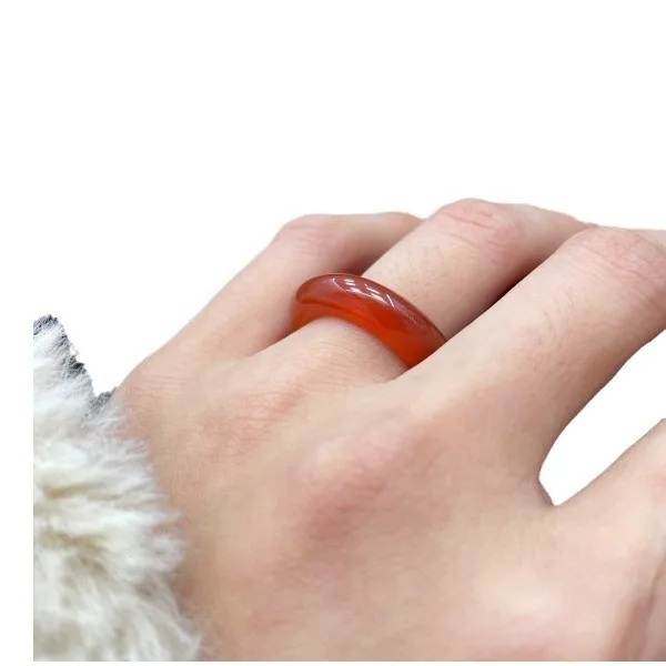 Retro Classic Style Geometric Dongling Crystal Agate Rings In Bulk