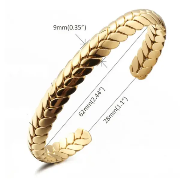 Twisted Wire Jewelry Wholesale Open Adjustable Stainless Steel Bangle