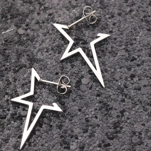 Wholesale PVD Coated 18K Gold Real Gold Plated Star 304 Stainless Steel Fashion Waterproof Non Tarnish Drop Earrings