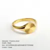 Wholesale PVD Coated 14K Gold Real Gold Plated Geometric Stainless Steel Fashion Waterproof Non Tarnish Rings