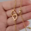 Wholesale 304 Stainless Steel Heart Shape PVD Coated 18K Real Gold Plated Simple Style Waterproof Non Tarnish Plating Pendant Necklace