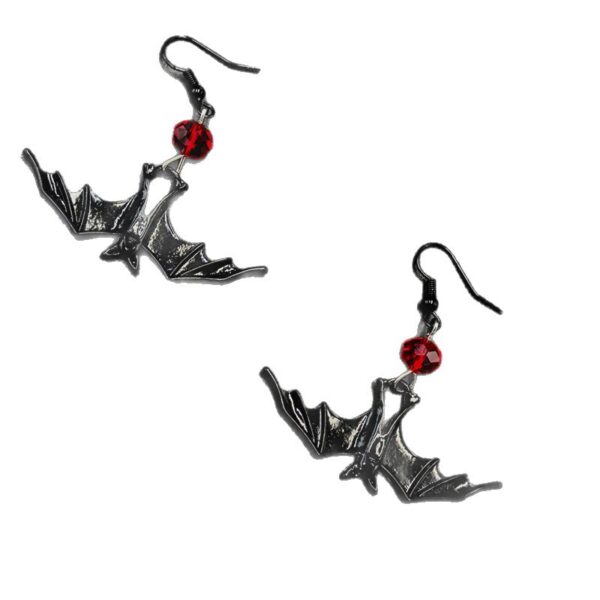 oly-b9a5e002642e5fd286a62837612b700f Wholesale Cross-Border Retro Creative Gothic Bat Pendant Earrings Personalized Fashion Women's Jewelry Halloween Earrings