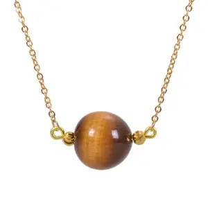 Yellow tiger eyes-Necklace