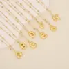Wholesale Simple Style Letter Stainless Steel Copper Plating 18K Gold Plated Pendant Necklace